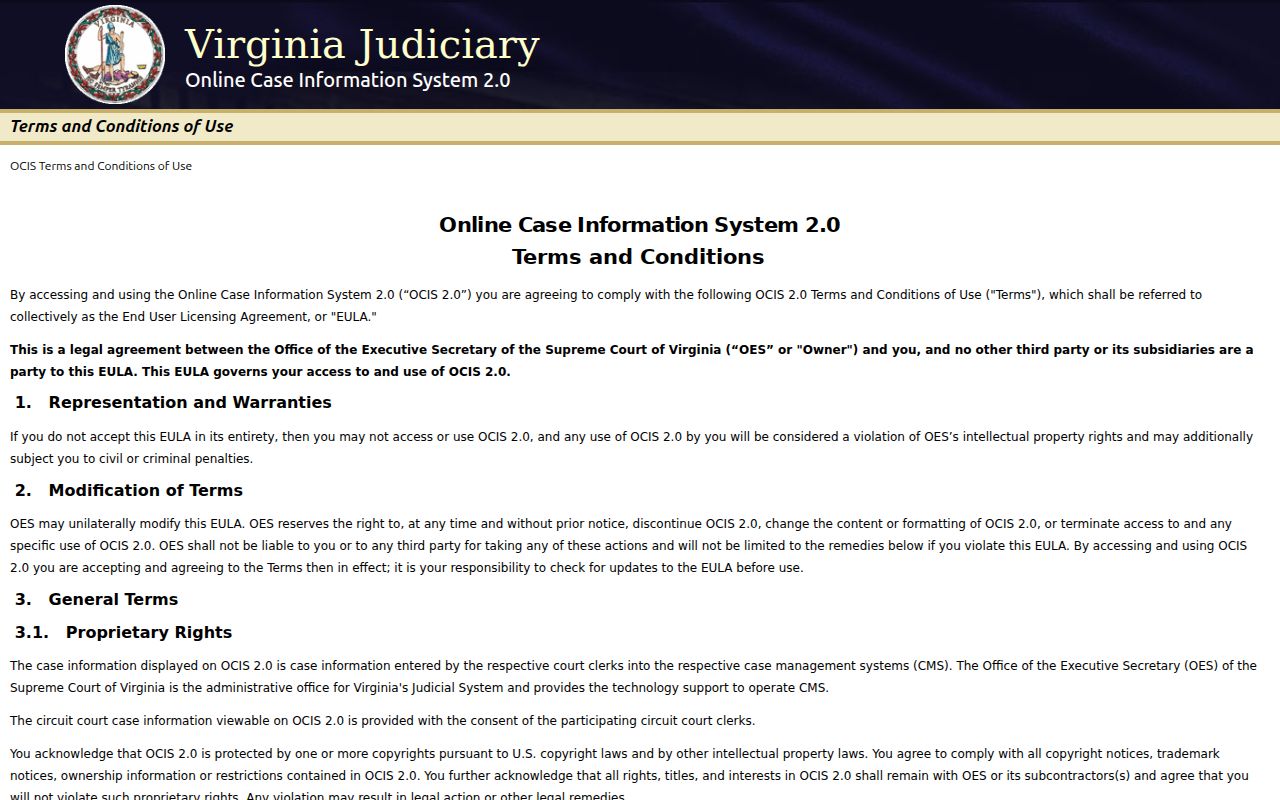 Gloucester County criminal court case search in Circuit Court OCIS