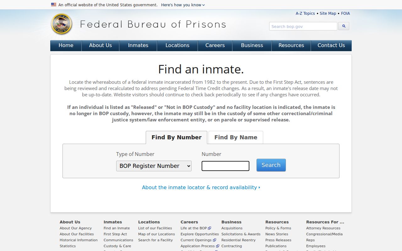 Federal inmate locator for Gloucester County criminal history research