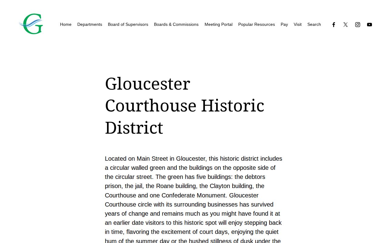 Historic Courthouse Circle for Gloucester County criminal records context